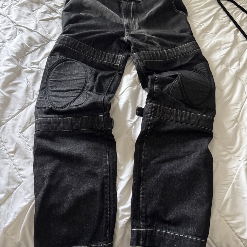 Puma Black Denim Pants with Logo Patch ASAP rocky AWGE